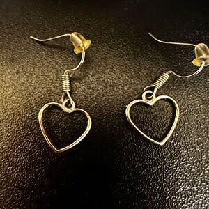 Chic Heart-Shaped Gold Earrings